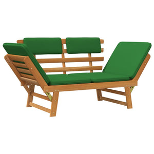 Galleria Design Garden Bench with Cushions 2-in-1 190 cm Solid Acacia Wood