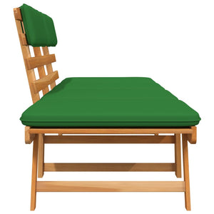 Galleria Design Garden Bench with Cushions 2-in-1 190 cm Solid Acacia Wood