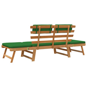 Galleria Design Garden Bench with Cushions 2-in-1 190 cm Solid Acacia Wood