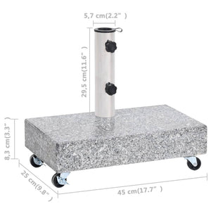Galleria Design Umbrella Base Light Grey 45x25x8.3 cm Granite