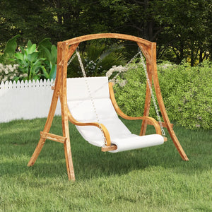 Galleria Design Swing Chair without Swing Frame with Cushion Bent Wood