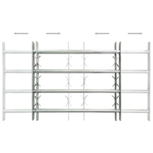 Galleria Design Adjustable Security Grilles for Windows 2 pcs 1000-1500 mm