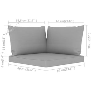Galleria Design Pallet Cushions 3 pcs Grey Oxford Fabric