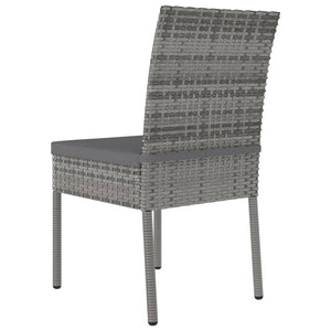 Galleria Design Garden Dining Chairs 2 pcs Poly Rattan Grey