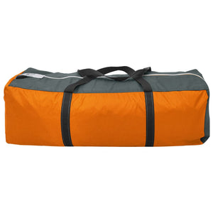 Galleria Design Camping Tent 9 Persons Fabric Grey and Orange