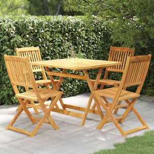 Galleria Design 5 Piece Folding Garden Dining Set Solid Acacia Wood