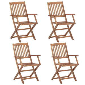 Galleria Design Folding Outdoor Chairs 4 pcs Solid Acacia Wood