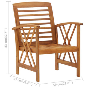 Galleria Design 4 Piece Garden Lounge Set Solid Acacia Wood