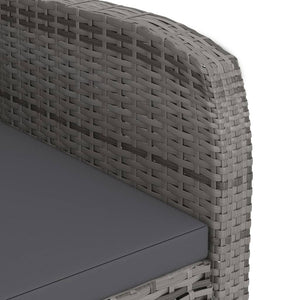 Galleria Design 9 Piece Outdoor Dining Set with Cushions Poly Rattan Black