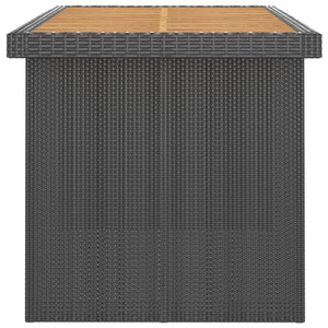 Galleria Design 9 Piece Outdoor Dining Set with Cushions Poly Rattan Black