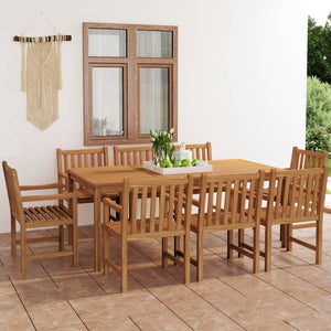 Galleria Design 9 Piece Garden Dining Set 200x100 cm Solid Teak Wood