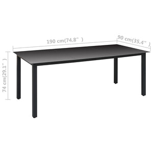 Galleria Design 9 Piece Garden Dining Set Black and Brown