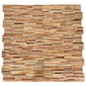 Galleria Design 3D Wall Cladding Panels 10 pcs 1.08 m² Solid Teak Wood
