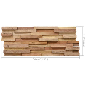 Galleria Design 3D Wall Cladding Panels 10 pcs 1.08 m² Solid Teak Wood
