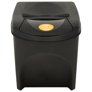 Galleria Design Stackable Dustbins 3 pcs Anthracite 75 L
