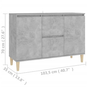Galleria Design Sideboard Concrete Grey 101x35x70 cm Engineered Wood