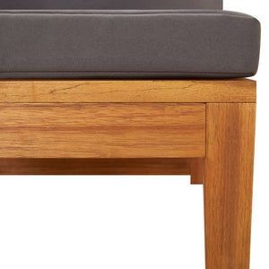 Galleria Design Corner Sofa with Dark Grey Cushions Solid Acacia Wood