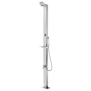 Galleria Design Garden Shower with Brown Base 225 cm Stainless Steel