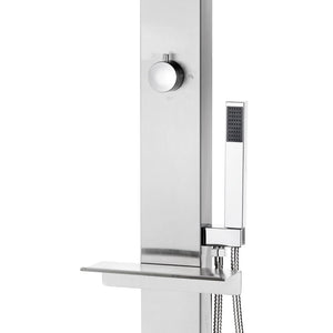 Galleria Design Garden Shower with Brown Base 225 cm Stainless Steel