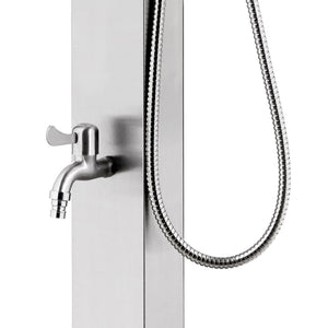 Galleria Design Garden Shower with Brown Base 225 cm Stainless Steel