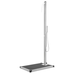 Galleria Design Garden Shower with Grey Base 225 cm Stainless Steel