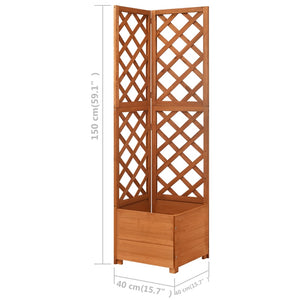 Galleria Design Corner Trellis Planter 40x40x150 cm Solid Fir Wood