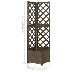 Galleria Design Corner Trellis Planter 40x40x150 cm Solid Fir Wood