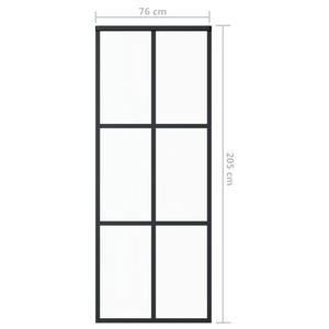 Galleria Design Sliding Door ESG Glass and Aluminium 102x205 cm Black