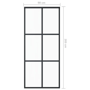 Galleria Design Sliding Door ESG Glass and Aluminium 102x205 cm Black
