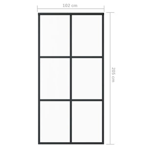 Galleria Design Sliding Door ESG Glass and Aluminium 102x205 cm Black