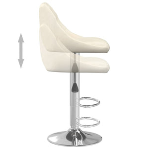 Galleria Design Bar Stool 2 pcs Cream Velvet