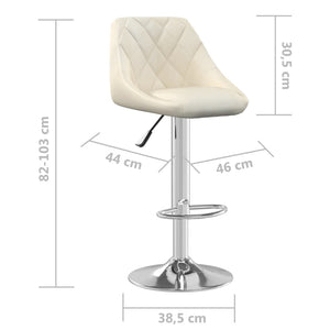 Galleria Design Bar Stool 2 pcs Cream Velvet
