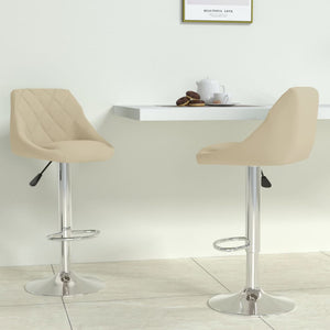 Galleria Design Bar Stool 2 pcs Cream Velvet