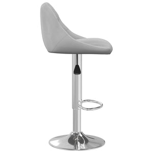 Galleria Design Bar Stool 2 pcs Light Grey Velvet