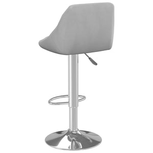 Galleria Design Bar Stool 2 pcs Light Grey Velvet