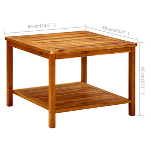 Galleria Design Coffee Table 60x60x45 cm Solid Acacia Wood