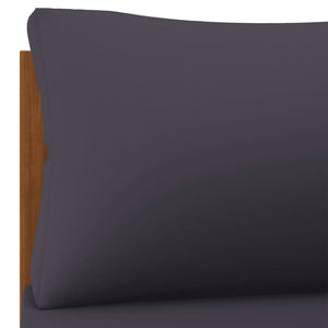 Galleria Design Sectional Corner Sofa with Dark Grey Cushions Solid Acacia Wood