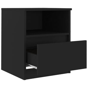 Galleria Design Bed Cabinet Black 40x40x50 cm Engineered Wood