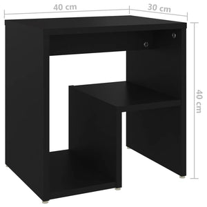 Galleria Design Bed Cabinet Black 40x30x40 cm Engineered Wood