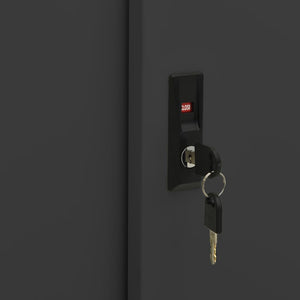 Galleria Design Office Cabinet with Sliding Door Anthracite 90x40x90 cm Steel