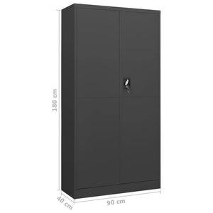 Galleria Design Locker Cabinet Anthracite 90x40x180 cm Steel