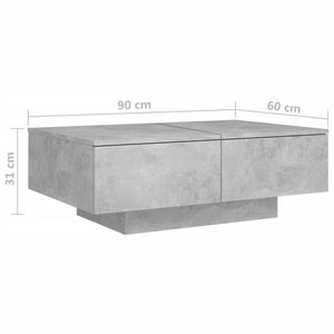 Galleria Design Coffee Table Concrete Grey 90x60x31 cm Engineered Wood
