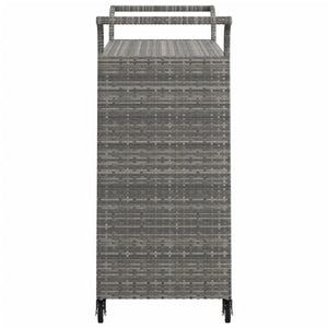 Galleria Design Bar Cart with Drawer Grey 100x45x97 cm Poly Rattan