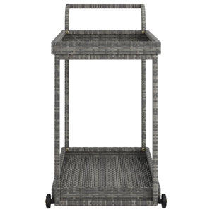 Galleria Design Bar Cart Grey 100x45x83 cm Poly Rattan