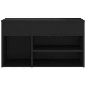 Galleria Design Shoe Bench Black 80x30x45 cm Engineered Wood