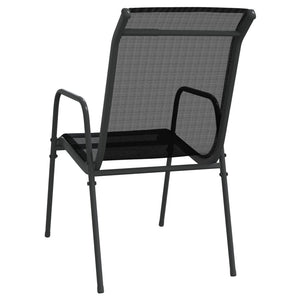 Galleria Design Garden Chairs 2 pcs Steel and Textilene Black