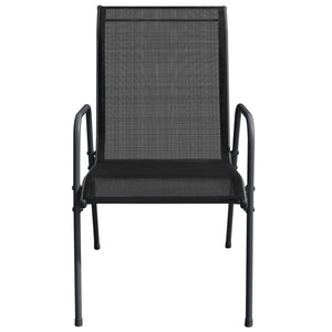 Galleria Design Garden Chairs 2 pcs Steel and Textilene Black