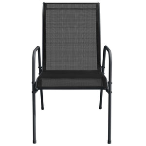 Galleria Design Garden Chairs 2 pcs Steel and Textilene Black