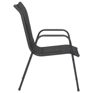 Galleria Design Garden Chairs 2 pcs Steel and Textilene Black