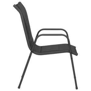 Galleria Design Garden Chairs 4 pcs Steel and Textilene Black